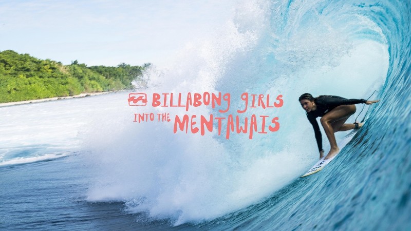 El team femenino de Billabong disfrutando de las Mentawai